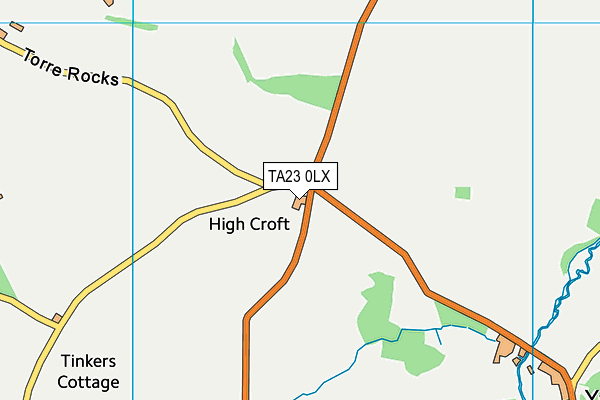 TA23 0LX map - OS VectorMap District (Ordnance Survey) TA23 0LX map - OS VectorMap District (Ordnance Survey)