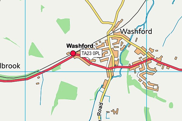 TA23 0PL map - OS VectorMap District (Ordnance Survey)
