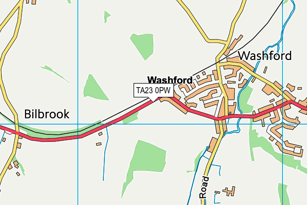 TA23 0PW map - OS VectorMap District (Ordnance Survey) TA23 0PW map - OS VectorMap District (Ordnance Survey)