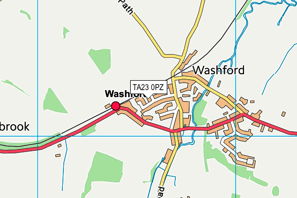 TA23 0PZ map - OS VectorMap District (Ordnance Survey) TA23 0PZ map - OS VectorMap District (Ordnance Survey)