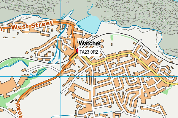 TA23 0RZ map - OS VectorMap District (Ordnance Survey) TA23 0RZ map - OS VectorMap District (Ordnance Survey)