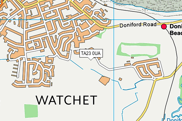 TA23 0UA map - OS VectorMap District (Ordnance Survey) TA23 0UA map - OS VectorMap District (Ordnance Survey)