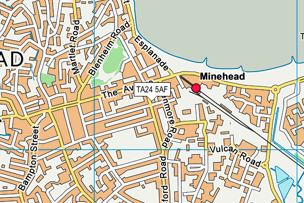 TA24 5AF map - OS VectorMap District (Ordnance Survey) TA24 5AF map - OS VectorMap District (Ordnance Survey)
