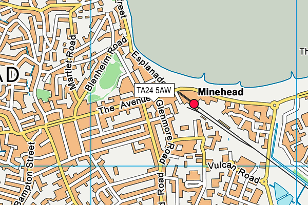 TA24 5AW map - OS VectorMap District (Ordnance Survey) TA24 5AW map - OS VectorMap District (Ordnance Survey)