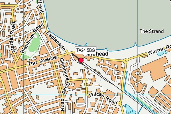 TA24 5BG map - OS VectorMap District (Ordnance Survey) TA24 5BG map - OS VectorMap District (Ordnance Survey)