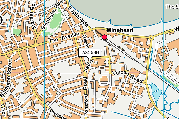 TA24 5BH map - OS VectorMap District (Ordnance Survey) TA24 5BH map - OS VectorMap District (Ordnance Survey)