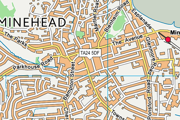 TA24 5DF map - OS VectorMap District (Ordnance Survey) TA24 5DF map - OS VectorMap District (Ordnance Survey)