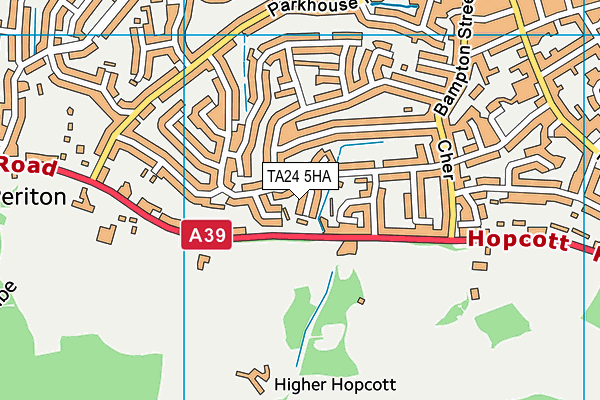 TA24 5HA map - OS VectorMap District (Ordnance Survey)
