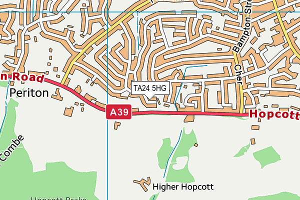 TA24 5HG map - OS VectorMap District (Ordnance Survey) TA24 5HG map - OS VectorMap District (Ordnance Survey)