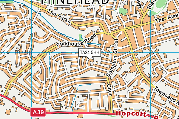 TA24 5HH map - OS VectorMap District (Ordnance Survey) TA24 5HH map - OS VectorMap District (Ordnance Survey)