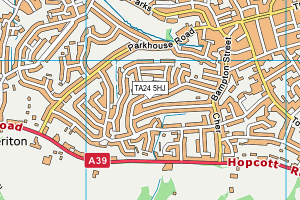 TA24 5HJ map - OS VectorMap District (Ordnance Survey) TA24 5HJ map - OS VectorMap District (Ordnance Survey)