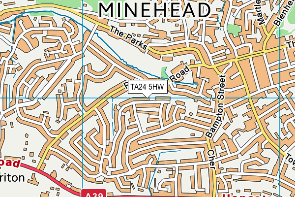 TA24 5HW map - OS VectorMap District (Ordnance Survey) TA24 5HW map - OS VectorMap District (Ordnance Survey)