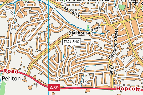 TA24 5HX map - OS VectorMap District (Ordnance Survey) TA24 5HX map - OS VectorMap District (Ordnance Survey)