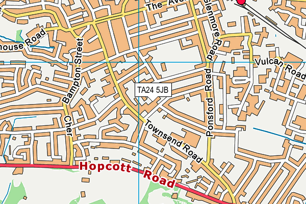 TA24 5JB map - OS VectorMap District (Ordnance Survey) TA24 5JB map - OS VectorMap District (Ordnance Survey)