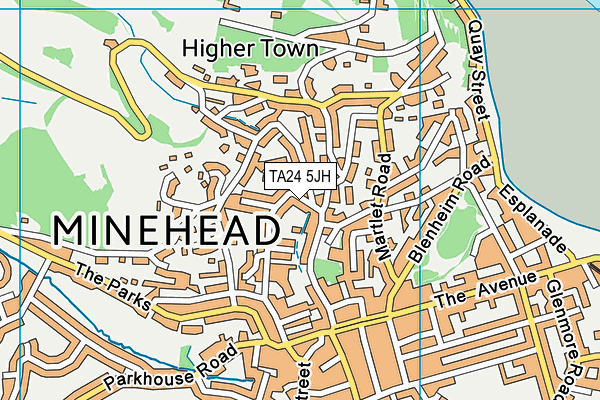 TA24 5JH map - OS VectorMap District (Ordnance Survey) TA24 5JH map - OS VectorMap District (Ordnance Survey)