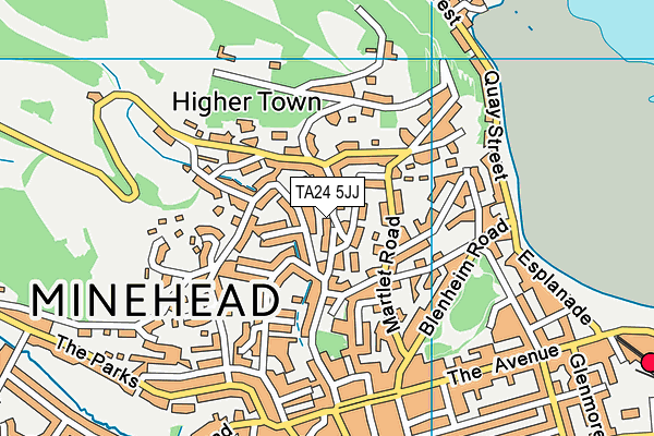 TA24 5JJ map - OS VectorMap District (Ordnance Survey) TA24 5JJ map - OS VectorMap District (Ordnance Survey)