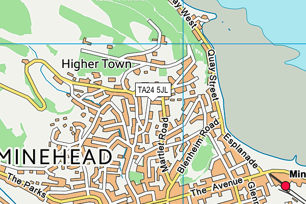 TA24 5JL map - OS VectorMap District (Ordnance Survey) TA24 5JL map - OS VectorMap District (Ordnance Survey)