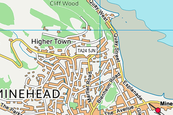 TA24 5JN map - OS VectorMap District (Ordnance Survey)