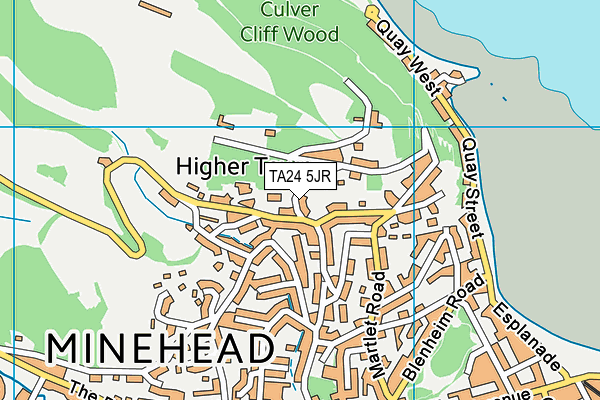 TA24 5JR map - OS VectorMap District (Ordnance Survey) TA24 5JR map - OS VectorMap District (Ordnance Survey)