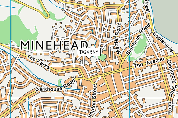 TA24 5NY map - OS VectorMap District (Ordnance Survey)