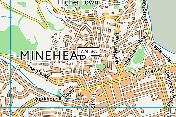 TA24 5PA map - OS VectorMap District (Ordnance Survey) TA24 5PA map - OS VectorMap District (Ordnance Survey)