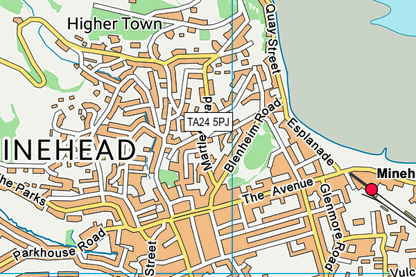 TA24 5PJ map - OS VectorMap District (Ordnance Survey) TA24 5PJ map - OS VectorMap District (Ordnance Survey)