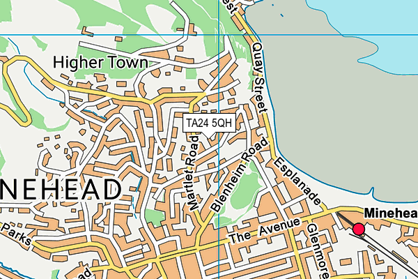 TA24 5QH map - OS VectorMap District (Ordnance Survey) TA24 5QH map - OS VectorMap District (Ordnance Survey)