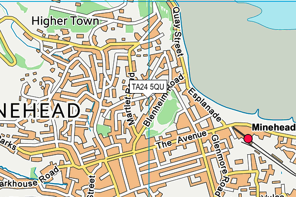 TA24 5QU map - OS VectorMap District (Ordnance Survey) TA24 5QU map - OS VectorMap District (Ordnance Survey)
