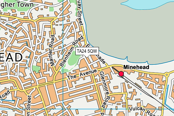 TA24 5QW map - OS VectorMap District (Ordnance Survey) TA24 5QW map - OS VectorMap District (Ordnance Survey)