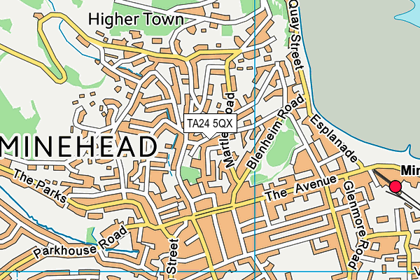 TA24 5QX map - OS VectorMap District (Ordnance Survey) TA24 5QX map - OS VectorMap District (Ordnance Survey)
