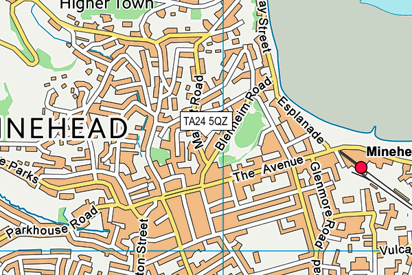 TA24 5QZ map - OS VectorMap District (Ordnance Survey) TA24 5QZ map - OS VectorMap District (Ordnance Survey)
