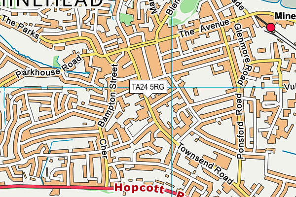 TA24 5RG map - OS VectorMap District (Ordnance Survey) TA24 5RG map - OS VectorMap District (Ordnance Survey)