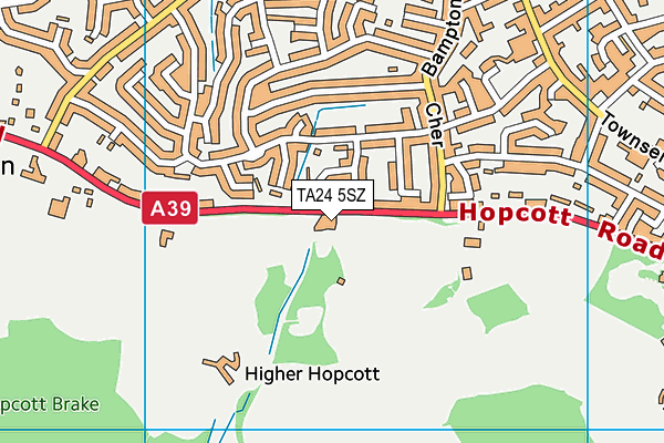 TA24 5SZ map - OS VectorMap District (Ordnance Survey) TA24 5SZ map - OS VectorMap District (Ordnance Survey)