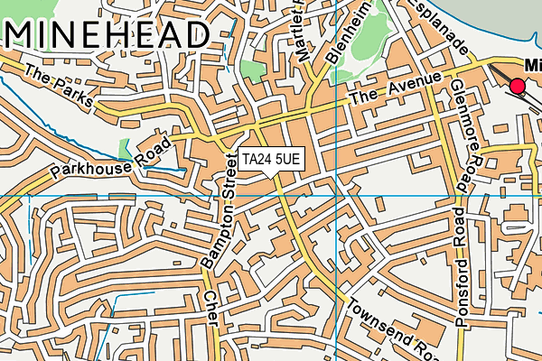 TA24 5UE map - OS VectorMap District (Ordnance Survey) TA24 5UE map - OS VectorMap District (Ordnance Survey)