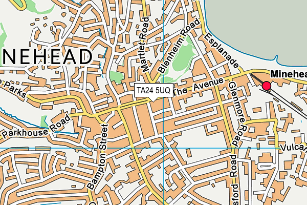TA24 5UQ map - OS VectorMap District (Ordnance Survey)
