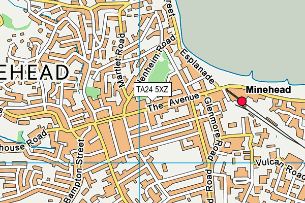 TA24 5XZ map - OS VectorMap District (Ordnance Survey) TA24 5XZ map - OS VectorMap District (Ordnance Survey)