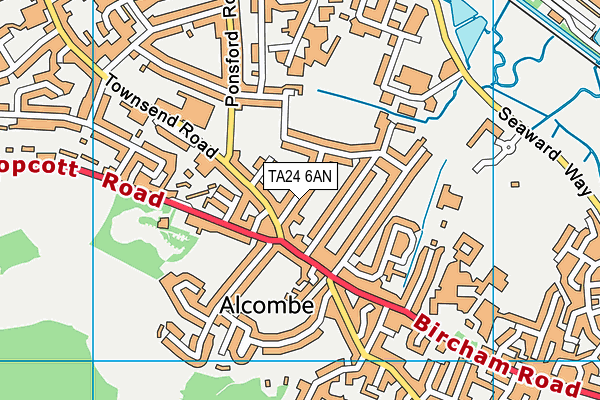 TA24 6AN map - OS VectorMap District (Ordnance Survey) TA24 6AN map - OS VectorMap District (Ordnance Survey)