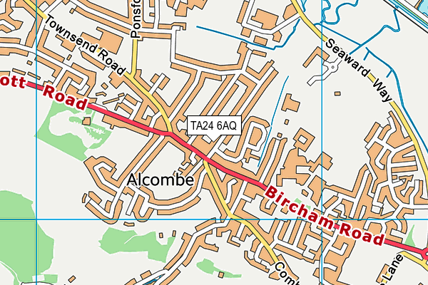 TA24 6AQ map - OS VectorMap District (Ordnance Survey)