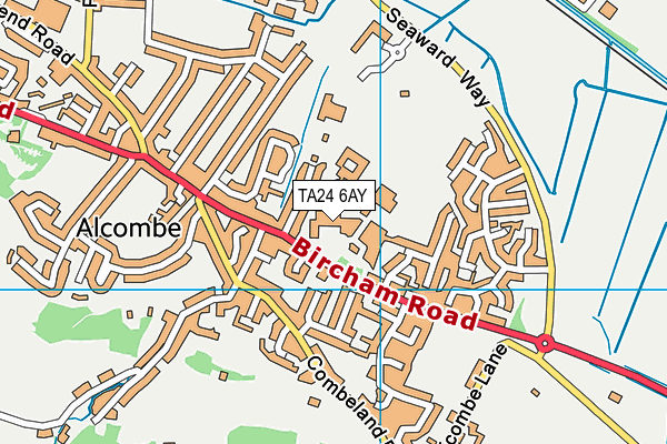 TA24 6AY map - OS VectorMap District (Ordnance Survey) TA24 6AY map - OS VectorMap District (Ordnance Survey)