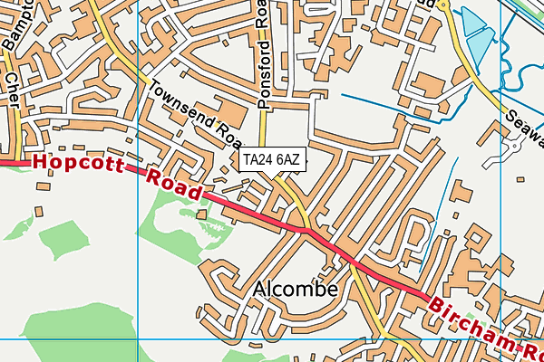 TA24 6AZ map - OS VectorMap District (Ordnance Survey) TA24 6AZ map - OS VectorMap District (Ordnance Survey)