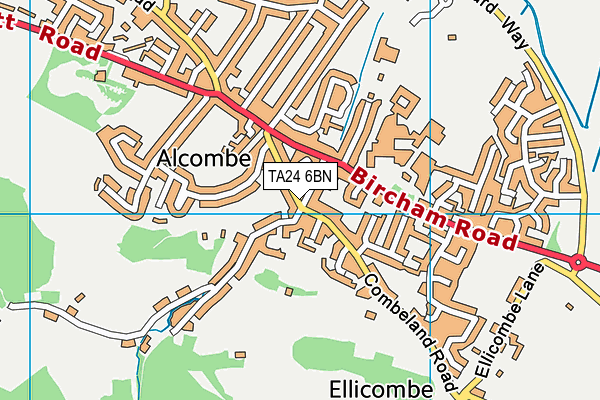 TA24 6BN map - OS VectorMap District (Ordnance Survey) TA24 6BN map - OS VectorMap District (Ordnance Survey)