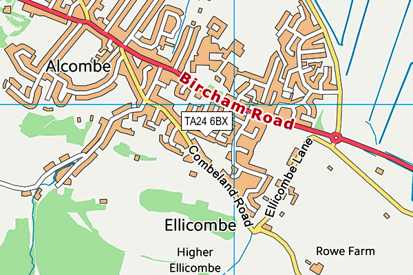 TA24 6BX map - OS VectorMap District (Ordnance Survey) TA24 6BX map - OS VectorMap District (Ordnance Survey)