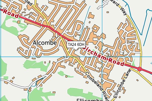 TA24 6DH map - OS VectorMap District (Ordnance Survey) TA24 6DH map - OS VectorMap District (Ordnance Survey)