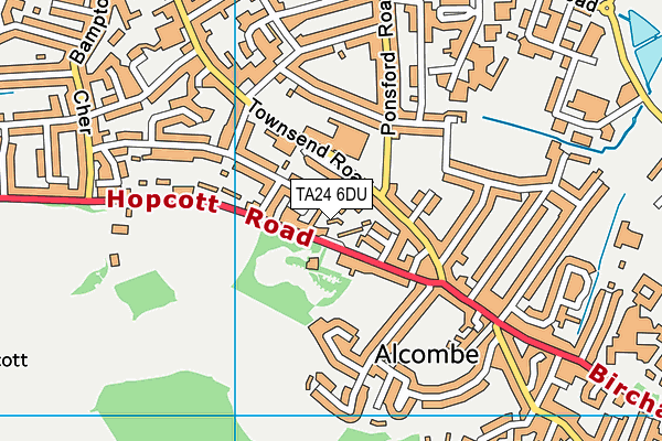 TA24 6DU map - OS VectorMap District (Ordnance Survey)