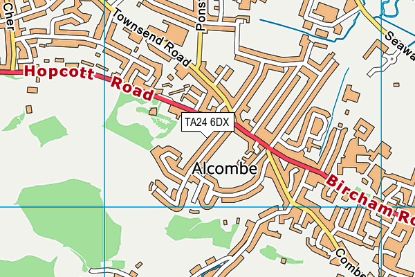 TA24 6DX map - OS VectorMap District (Ordnance Survey) TA24 6DX map - OS VectorMap District (Ordnance Survey)