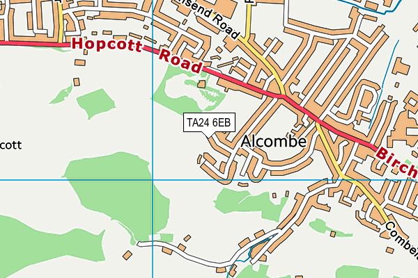 TA24 6EB map - OS VectorMap District (Ordnance Survey) TA24 6EB map - OS VectorMap District (Ordnance Survey)