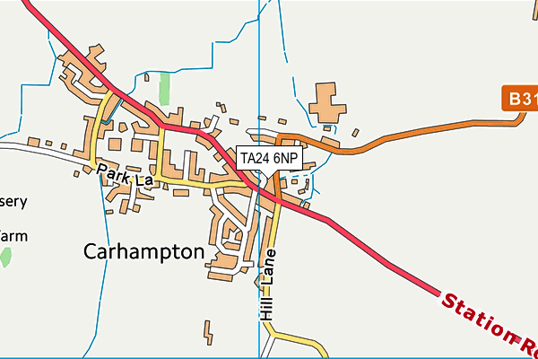 TA24 6NP map - OS VectorMap District (Ordnance Survey) TA24 6NP map - OS VectorMap District (Ordnance Survey)