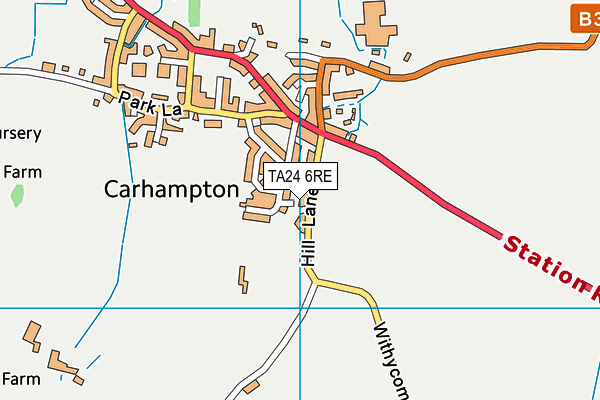 TA24 6RE map - OS VectorMap District (Ordnance Survey) TA24 6RE map - OS VectorMap District (Ordnance Survey)