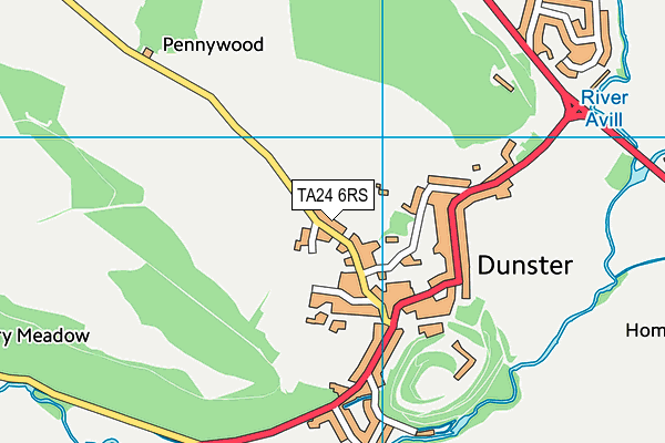 TA24 6RS map - OS VectorMap District (Ordnance Survey)