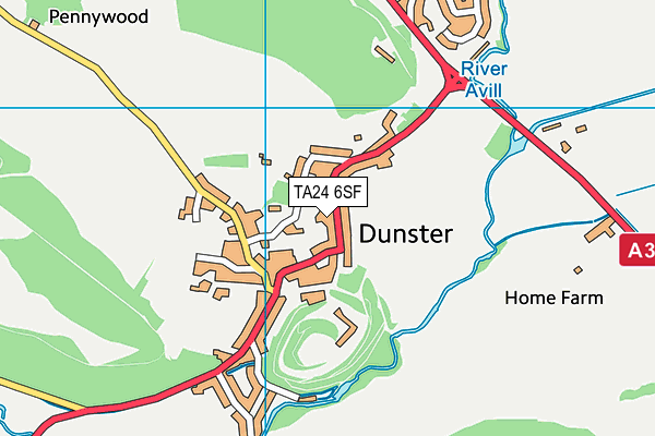 TA24 6SF map - OS VectorMap District (Ordnance Survey) TA24 6SF map - OS VectorMap District (Ordnance Survey)
